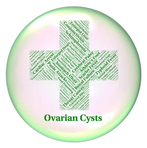 Ovarian Cysts Indicates Poor Health And Affliction — Stock Photo, Image