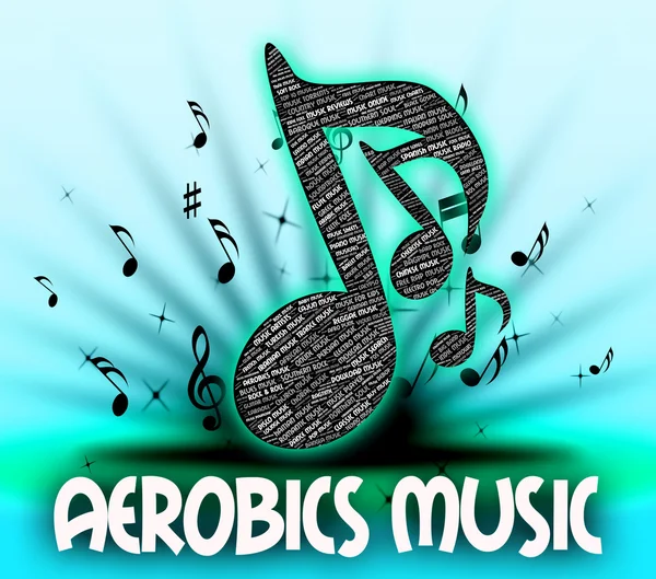 Aerobik müzik ses parça ve Matkap gösterir — Stok fotoğraf