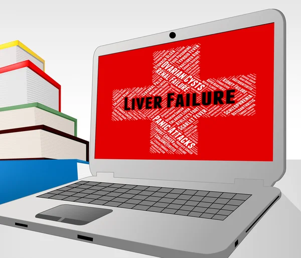 Liver Failure Means Lack Of Success And Afflictions — Stock Photo, Image