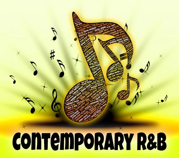 Contemporary R&B Represents Rhythm And Blues And Acoustic — Stock Photo, Image