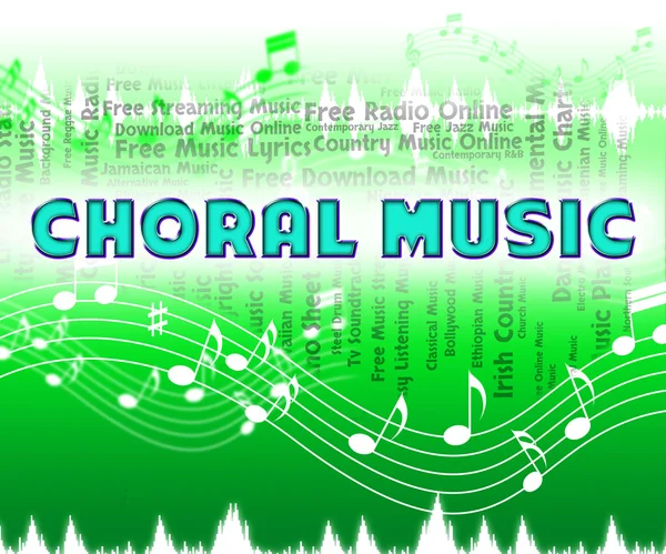 Muzyki chóralnej wskazuje ścieżki dźwiękowe i chór — Zdjęcie stockowe