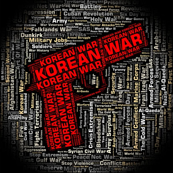 Guerra coreana mostra perímetro Pusan e derramamento de sangue — Fotografia de Stock