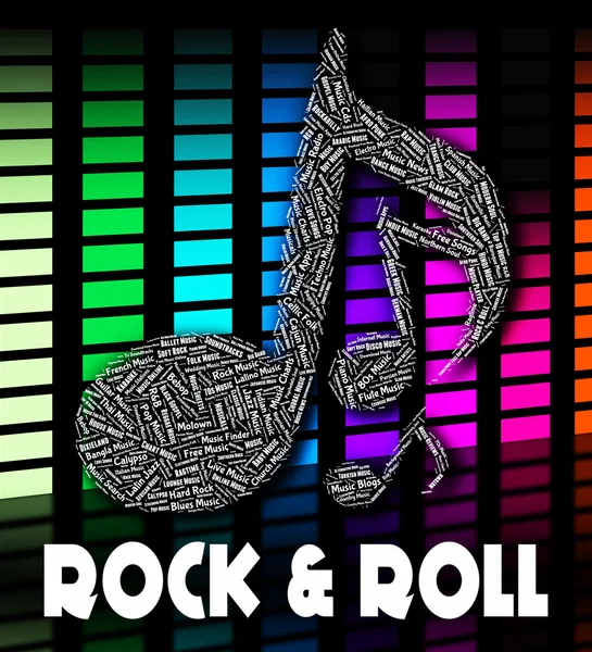 Rock "n" Roll bedeutet Audio-Sound und Gesang — Stockfoto