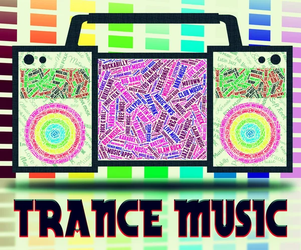 Trance Music Indica Trilha Sonora e Eletrônica — Fotografia de Stock