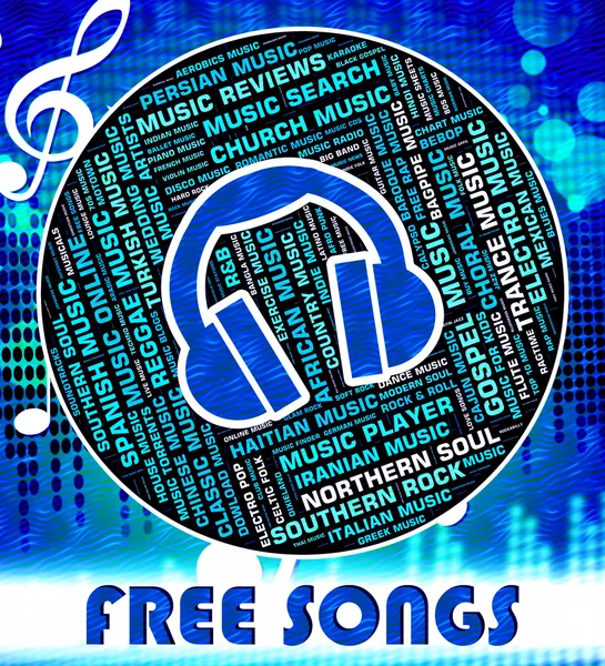 Free Songs Represents No Charge And Freebie — Stock Photo, Image