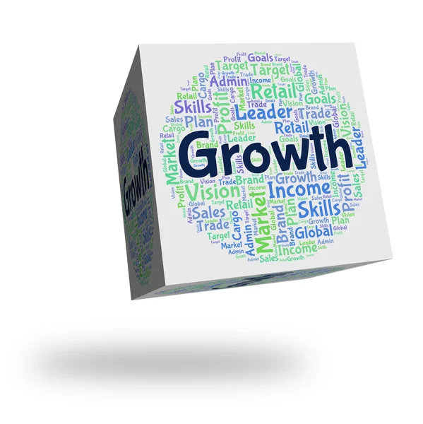 Growth Word Shows Improve Words And Improvement — Stock Photo, Image