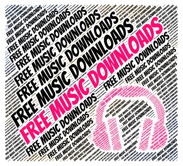 Scaricare musica gratis mostra per niente e audio — Foto Stock