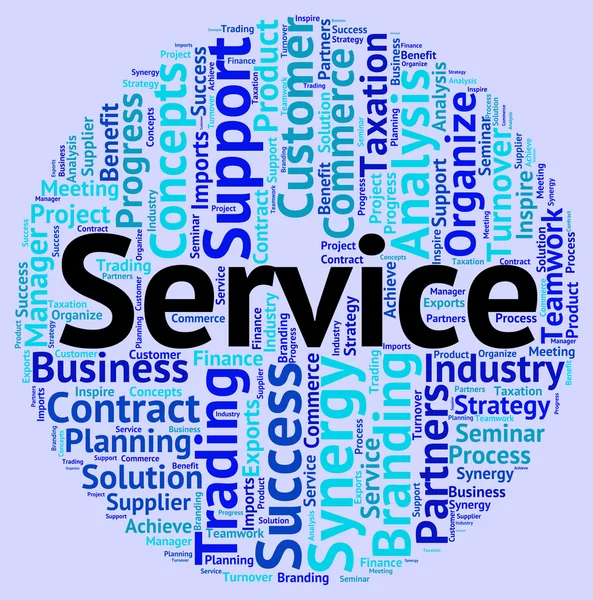 Service Word Means Help Desk And Assistance — Stock Photo, Image