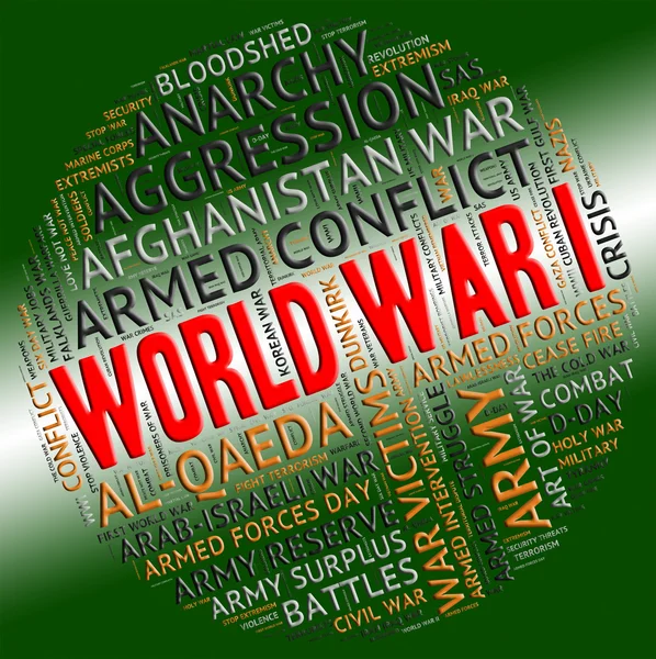 World War I Indicates First Wwi And Wars — Stock Photo, Image