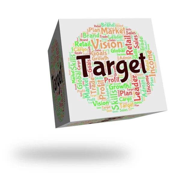 Target Word Indicates Desired Result And Aim — Stock Photo, Image