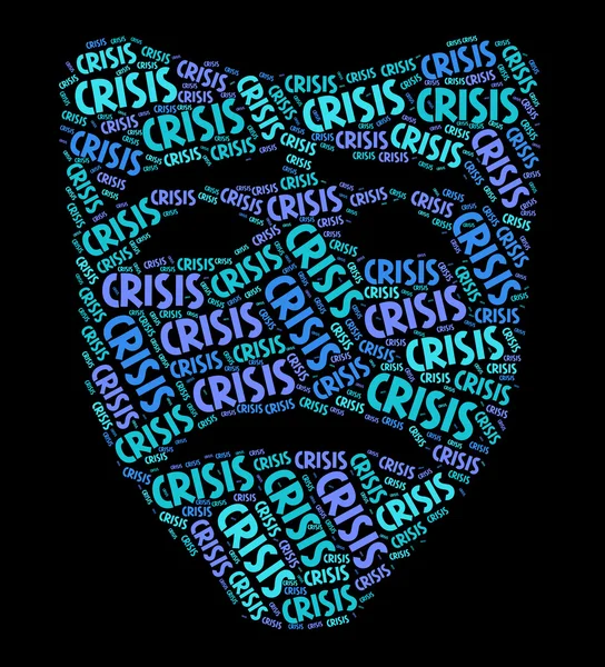 Crisis Word Indicates Dire Straits And Calamity — Stock Photo, Image