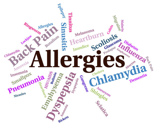 Allergies Problem Shows Ill Health And Affliction