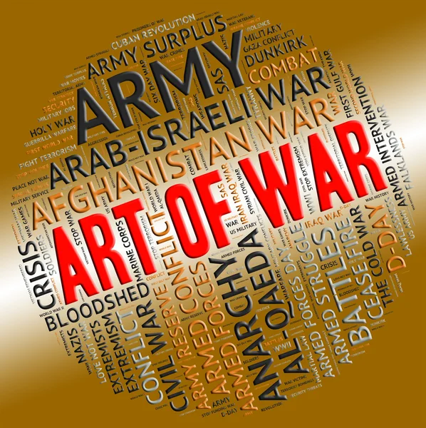 Τέχνη του πολέμου αποτελεί στρατιωτική δράση και κείμενο — Φωτογραφία Αρχείου