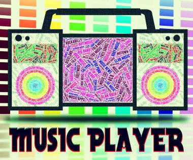 Music Player Indicates Sound Tracks And Acoustic clipart