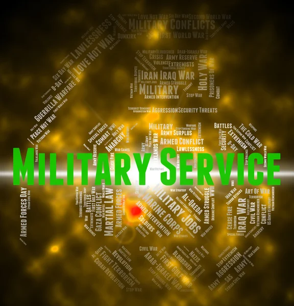 Military Service Means Armed Forces And Army — Stock Photo, Image