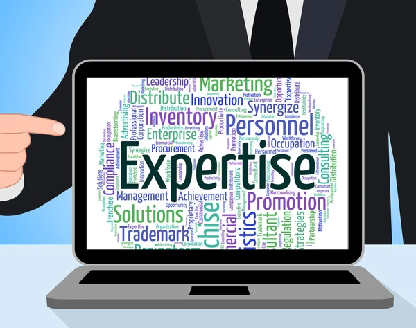 Expertise Word Shows Experts Education And Trained — Stock Photo, Image