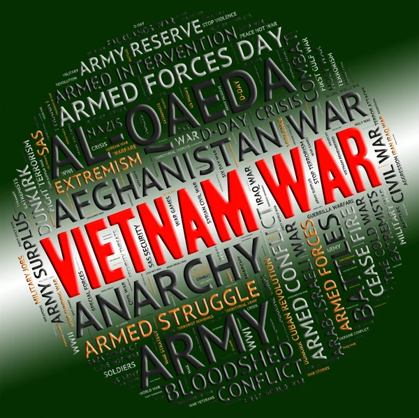 Vietnam War Means North Vietnamese Army And America — Stock Photo, Image
