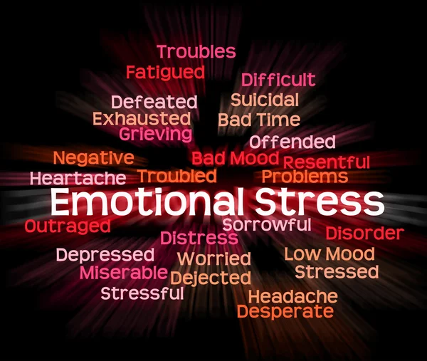 Emotional Stress Shows Heart Rending And Emotions — Stock Photo, Image