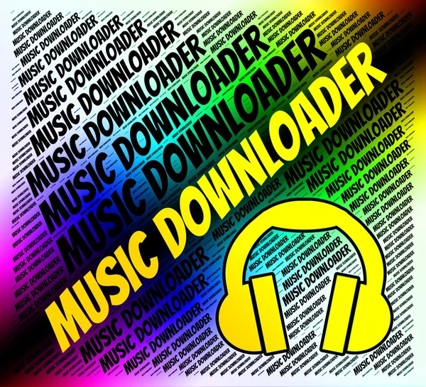 Music Downloader Anger ljudspår och tillämpning — Stockfoto