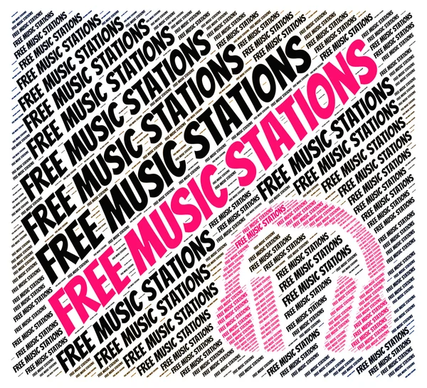 Wolna muzyka stacje reprezentuje Satellite Radio i Internet — Zdjęcie stockowe