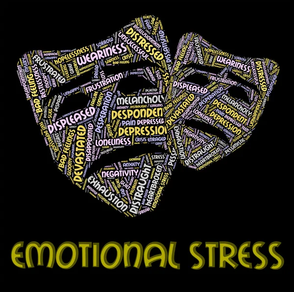 Эмоциональный стресс символизирует разбивание сердца и эмоции — стоковое фото