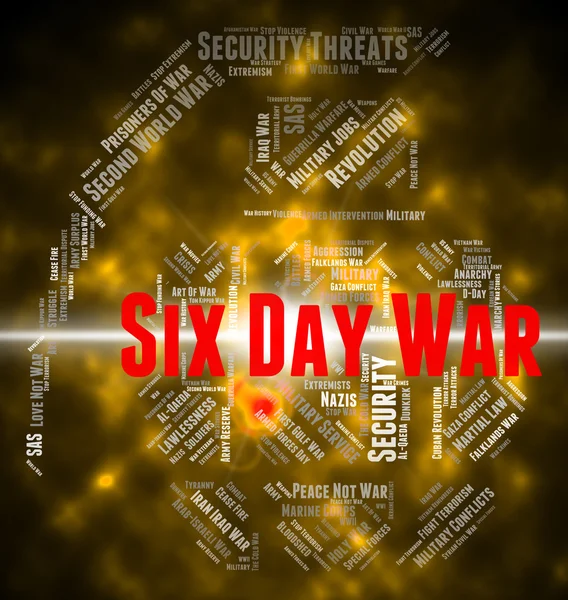 Sześć dni wojny oznacza Wielka Arabska Republika i Izraela — Zdjęcie stockowe