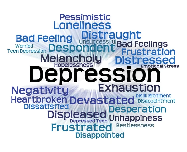 Depression Word Means Lost Hope And Anxious — Stock Photo, Image