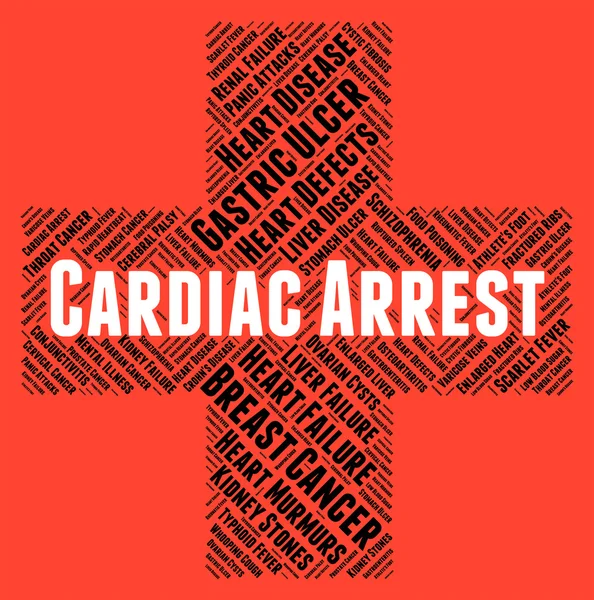 L'arresto cardiaco indica insufficienza cardiaca congestizia e afflizione — Foto Stock