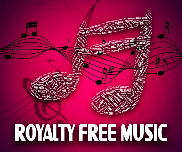 Royalty Free Music pokazuje ścieżki dźwiękowe i Rf — Zdjęcie stockowe