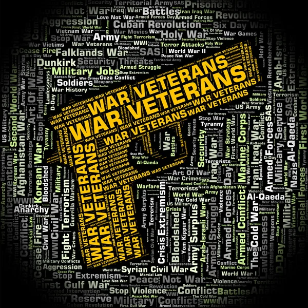 War Veterans Indicates Long Service And Combat — Stock Photo, Image
