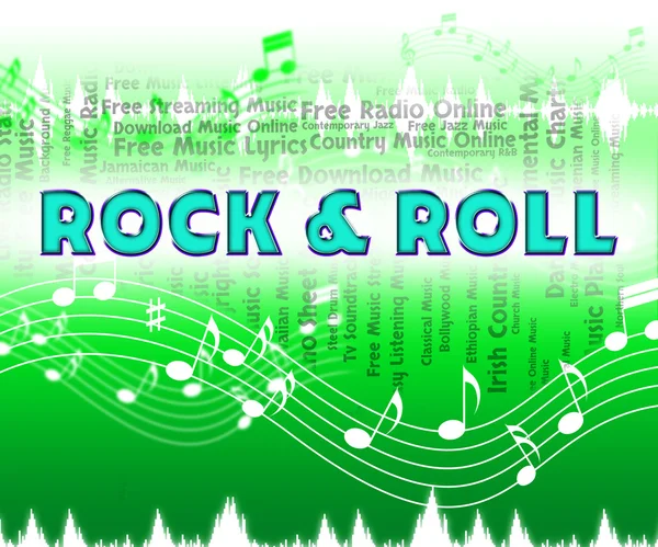 Rock And Roll representerar ljudspår och harmoni — Stockfoto