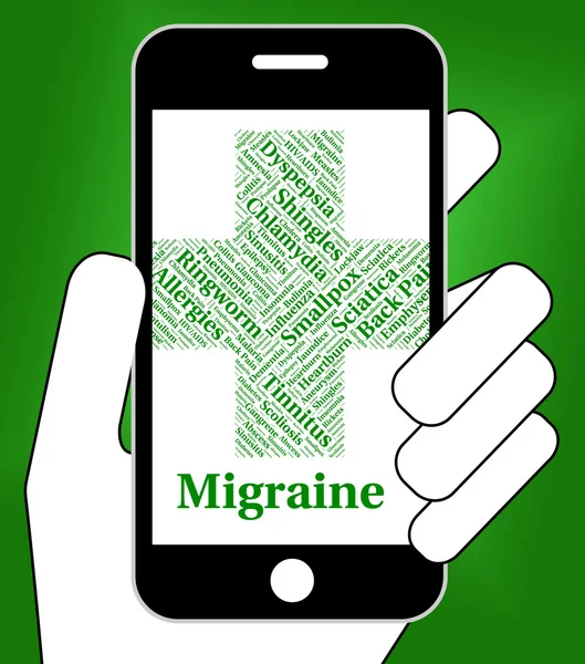Migrénes fejfájás a betegségek és megpróbáltatást jelent — Stock Fotó
