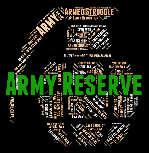Armeereserve bedeutet Militärdienst und Gewalt — Stockfoto