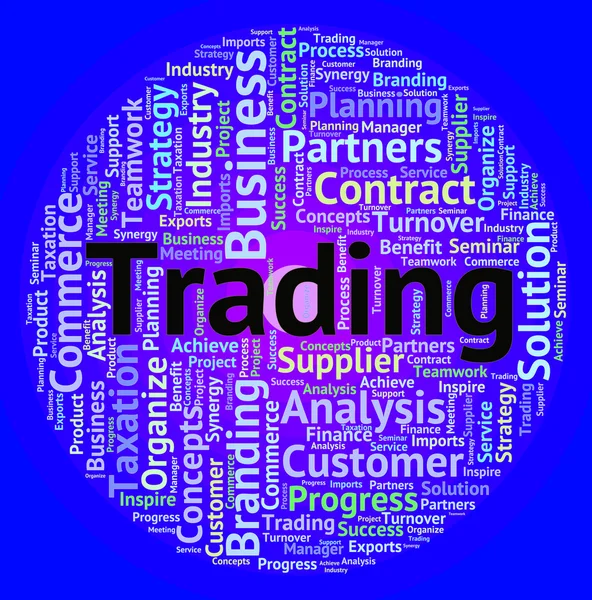 Trading Word significa comprar E-Commerce e exportar — Fotografia de Stock