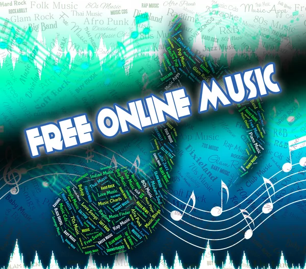 Gratis Online musik visar ljudspår och gratis — Stockfoto