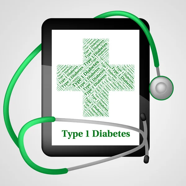 One Diabetes Shows Urine Glucose And Affliction — Stock Photo, Image