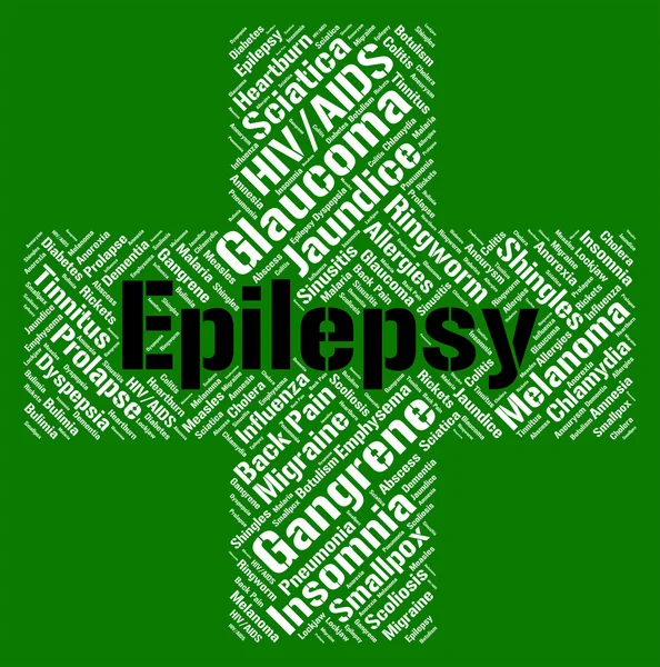 Palabra de epilepsia significa trastorno de contagio y enfermedad — Foto de Stock