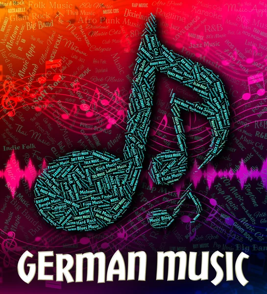 Tysk musik anger ljudspår och Deutsche — Stockfoto
