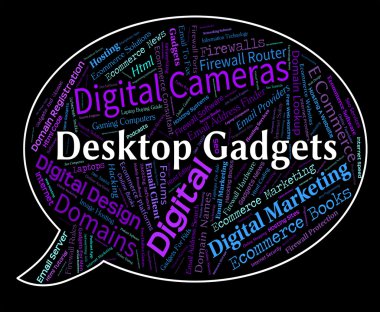 Desktop Gadgets Represents Gismos Gizmos And Mechanisms clipart