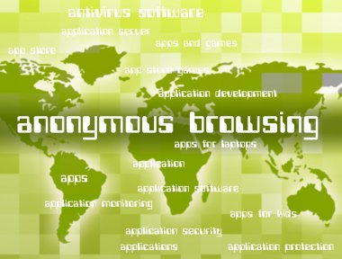 Anonim tarama isimsiz tarayıcıları ve Web sayfasını gösterir