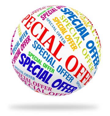Special Offer Shows Words Sales And Notable clipart