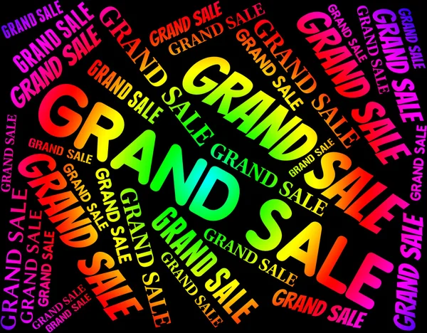 Grand Sale Represents Big Clearance And Offer — Stock Photo, Image