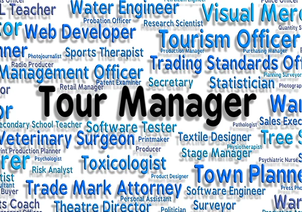 Tour Manager Represents Vacation Management And Hiring — Stock Photo, Image
