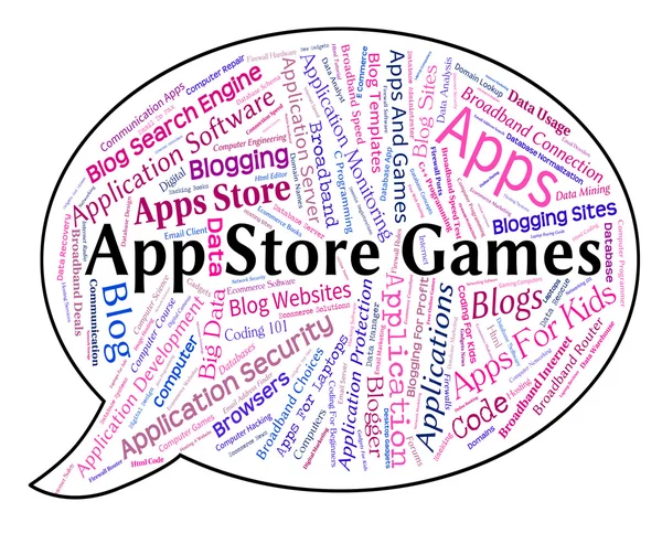 App Store Games muestra ventas minoristas y aplicaciones — Foto de Stock