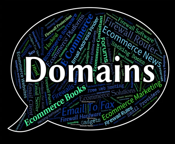 Domains Word Indicates Words Web And Text — Stock Photo, Image