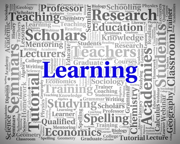 Learning Word rappresenta il tutoraggio del college e l'educazione — Foto Stock