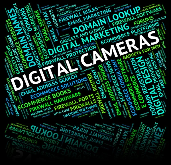 Digitális fényképezőgép magas-Tec és a kép mutatja — Stock Fotó