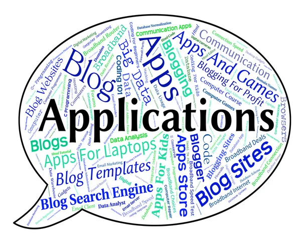 Applications Word signifie programme logiciel et applications — Photo