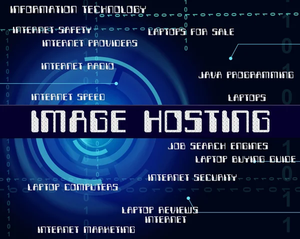 Image Hosting Indicates Computer Pictures And Snapshot — Stock Photo, Image