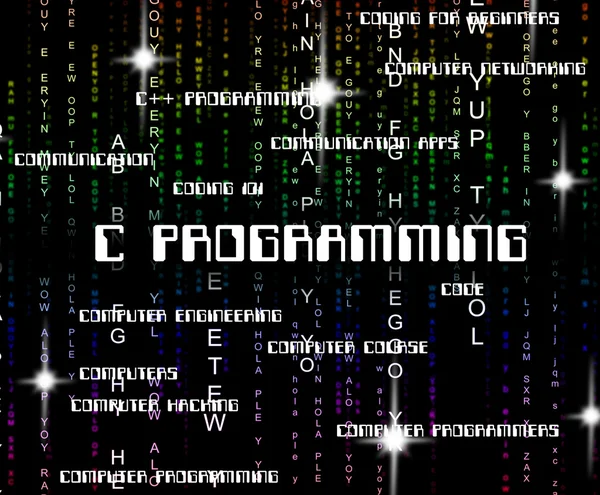 C Programación muestra el diseño y la aplicación de software —  Fotos de Stock